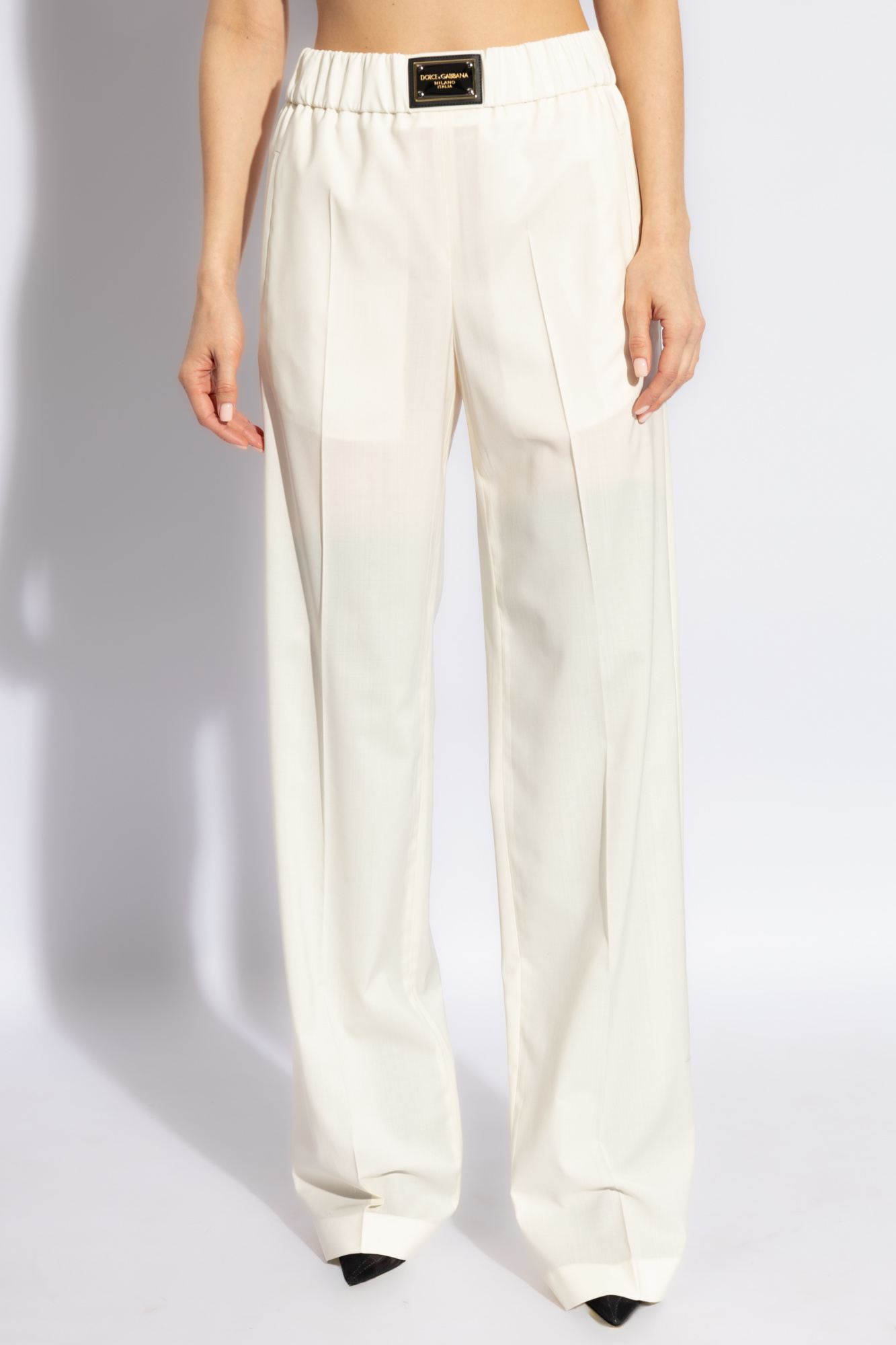 Cream High-waisted pants Dolce & Gabbana - Vitkac Canada